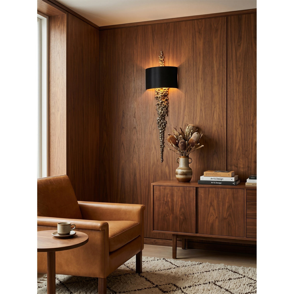 Nocthar wandlamp messing
