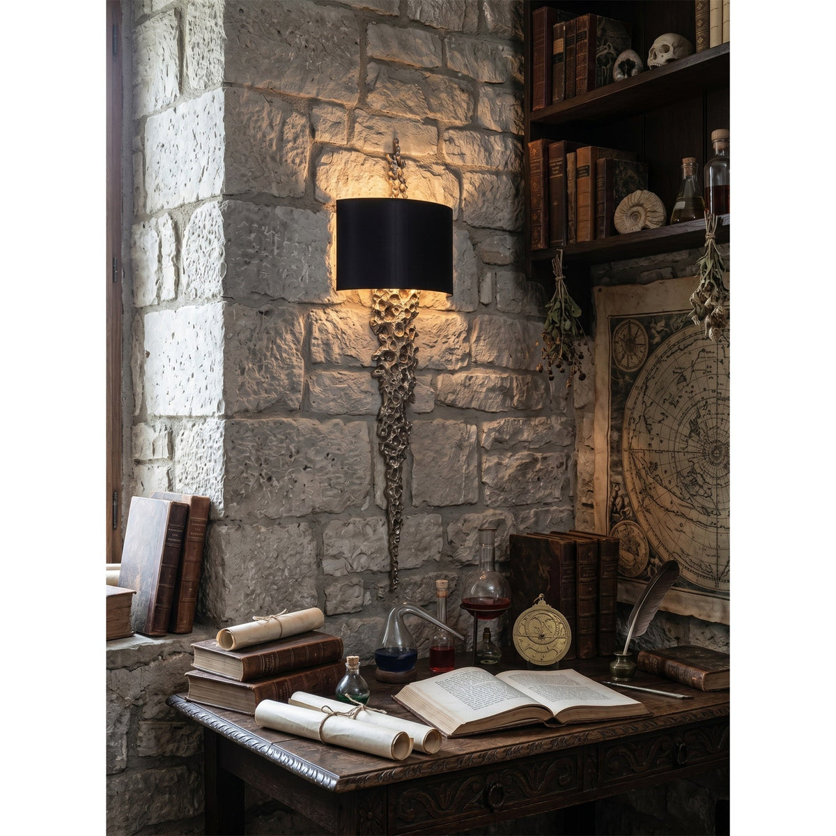 Nocthar wandlamp messing