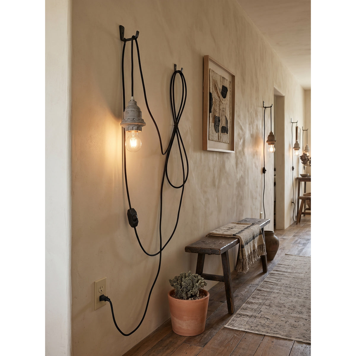 Silvares houten hanglamp