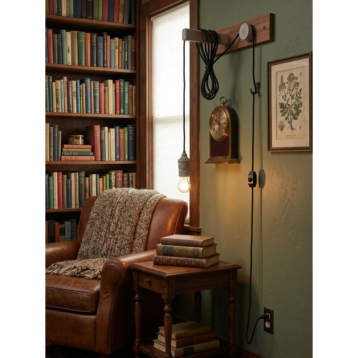 Silvares houten hanglamp