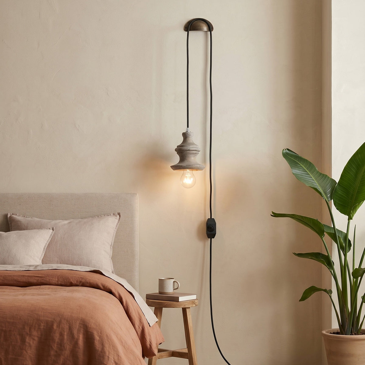 Vornel houten hanglamp met zwang