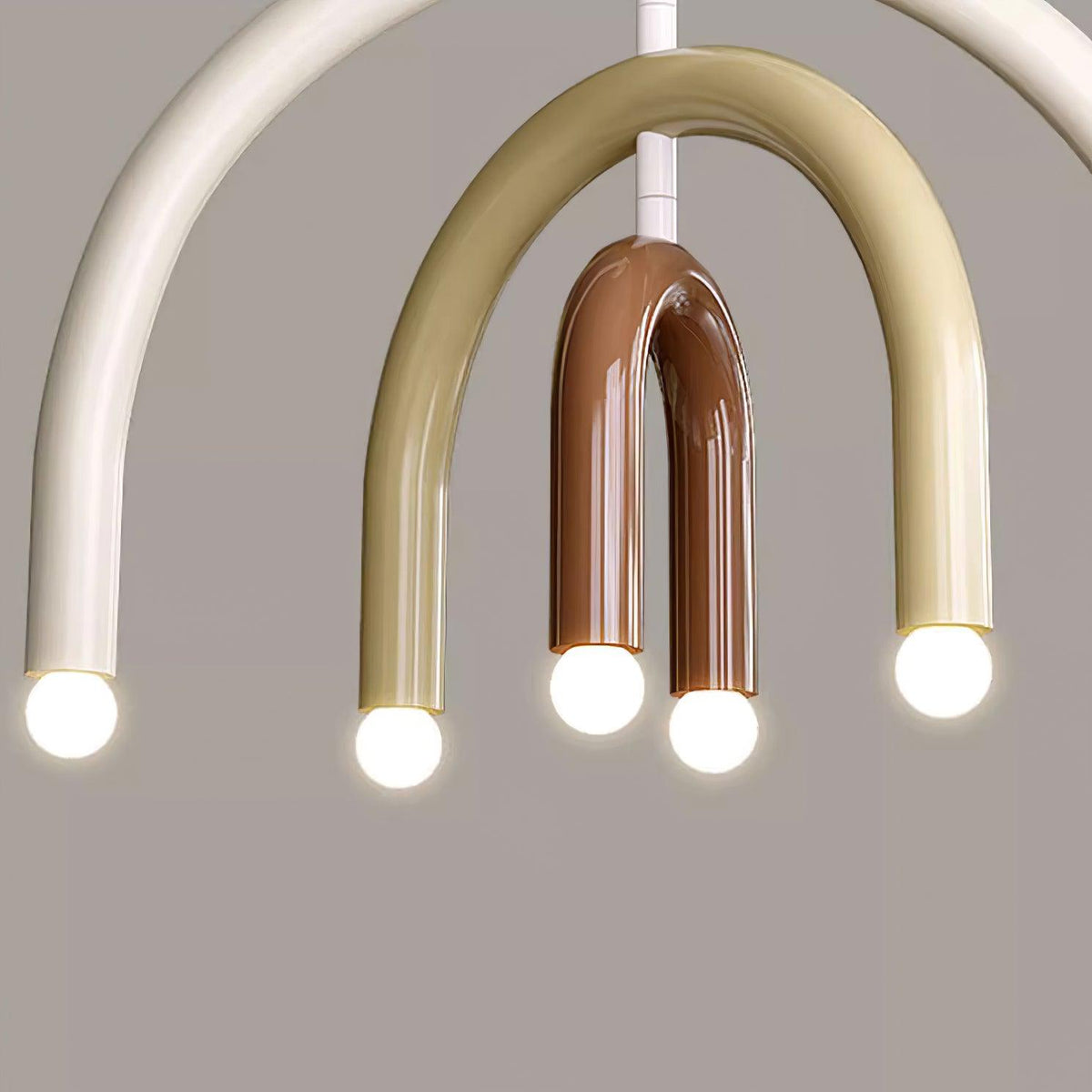 Moderne hanglamp met regenboogboog van metaal voor woon- en eetkamer