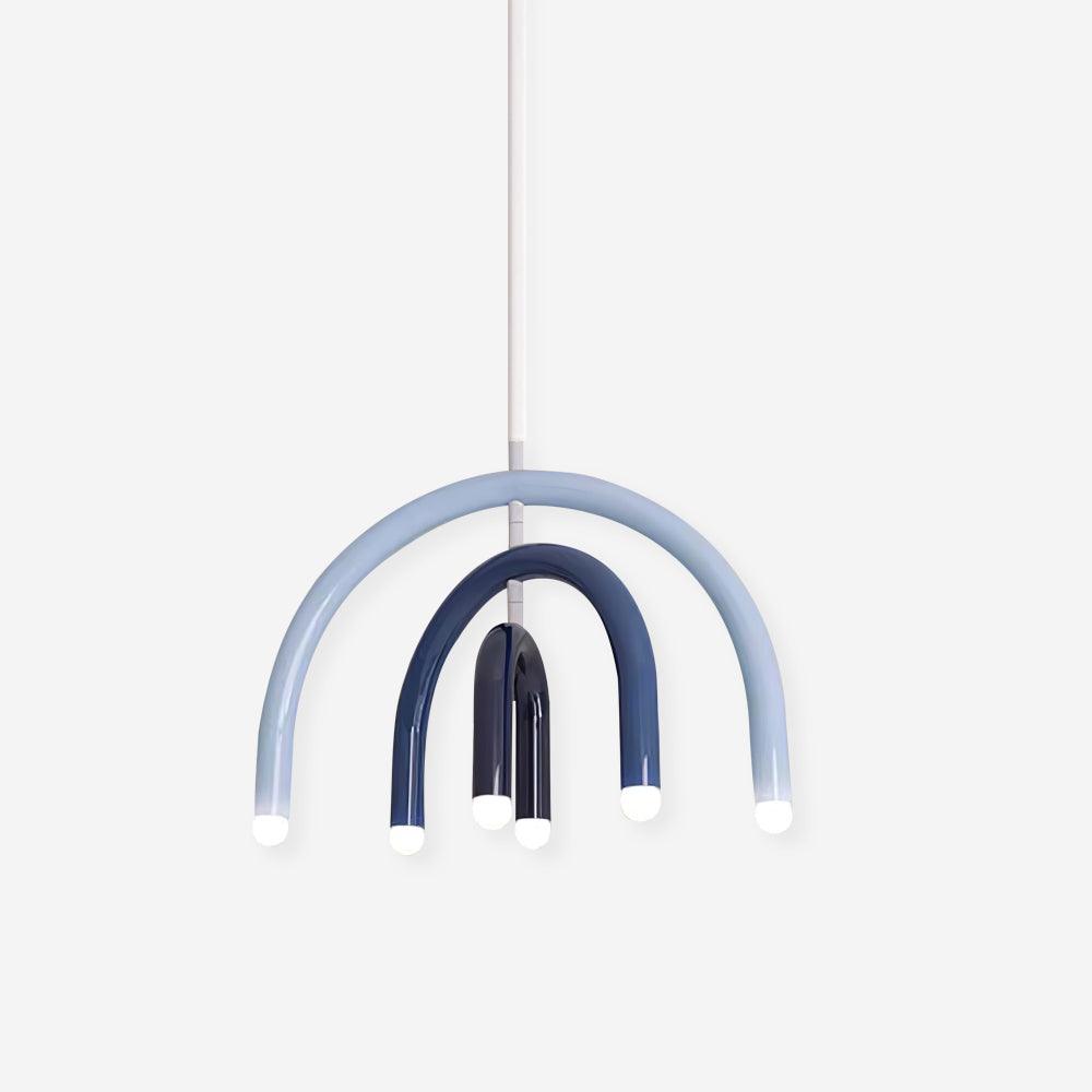 Moderne hanglamp met regenboogboog van metaal voor woon- en eetkamer