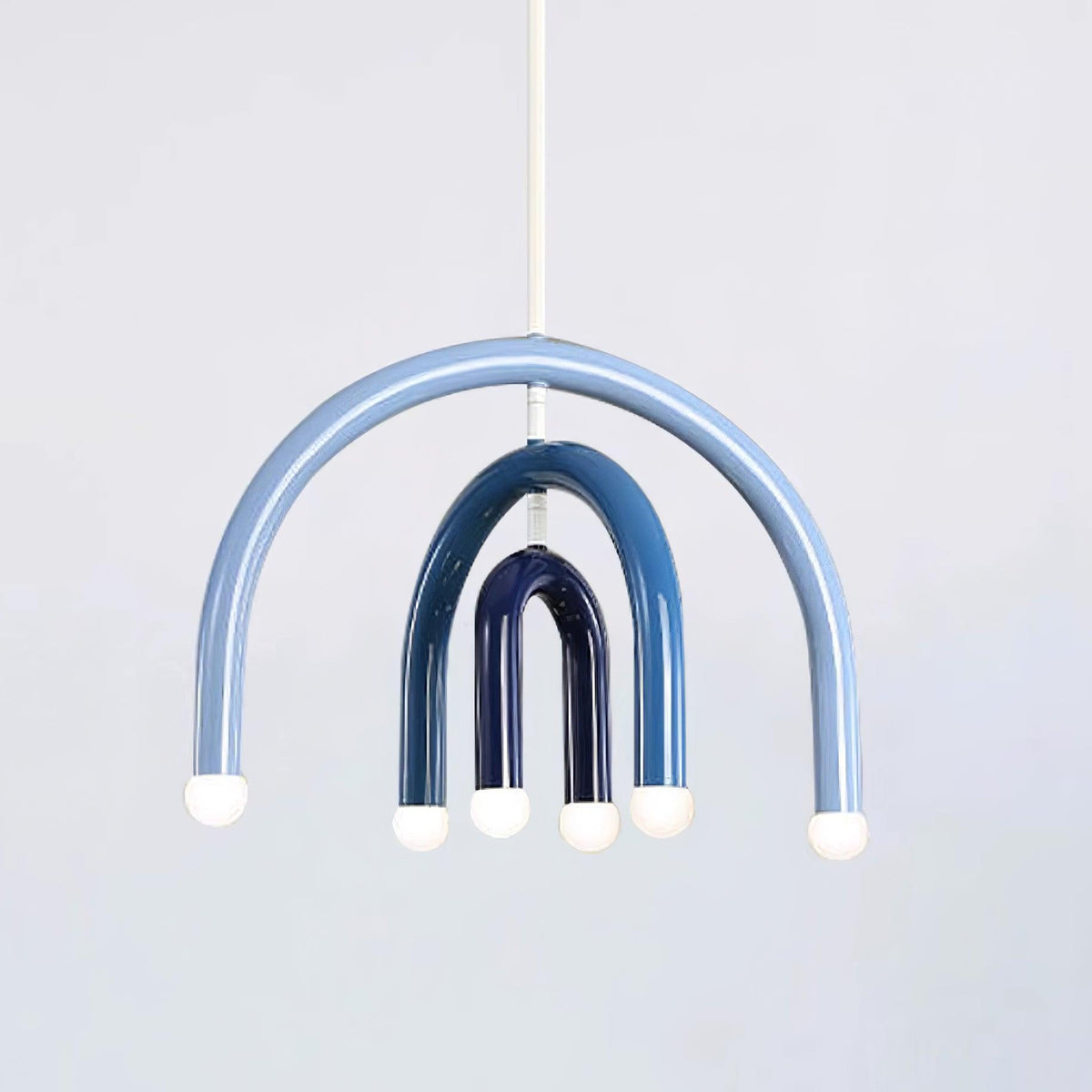 Moderne hanglamp met regenboogboog van metaal voor woon- en eetkamer