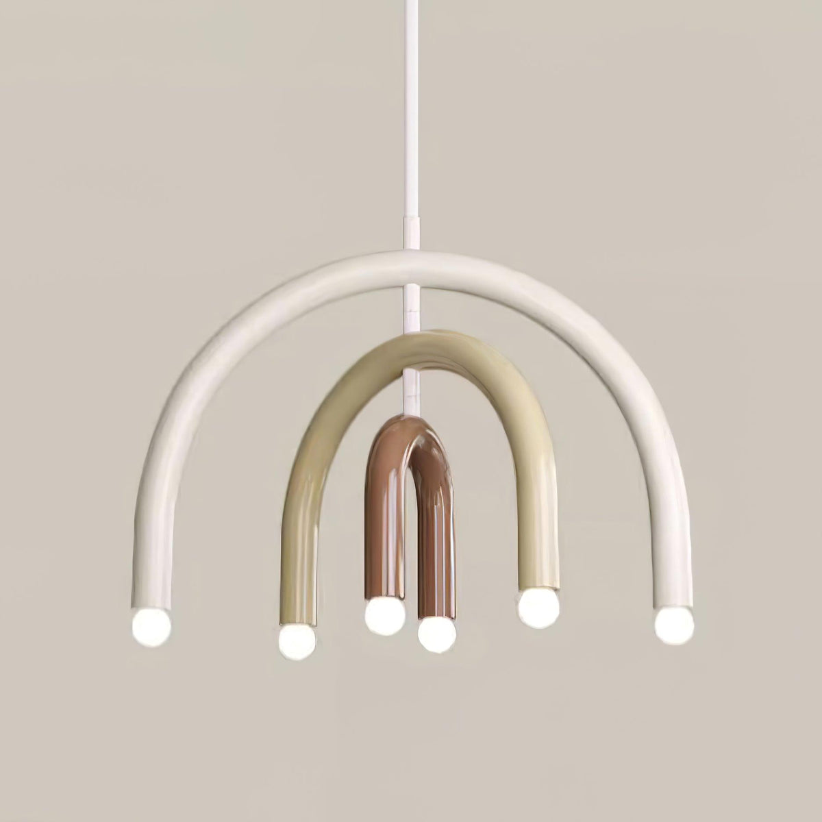 Moderne hanglamp met regenboogboog van metaal voor woon- en eetkamer