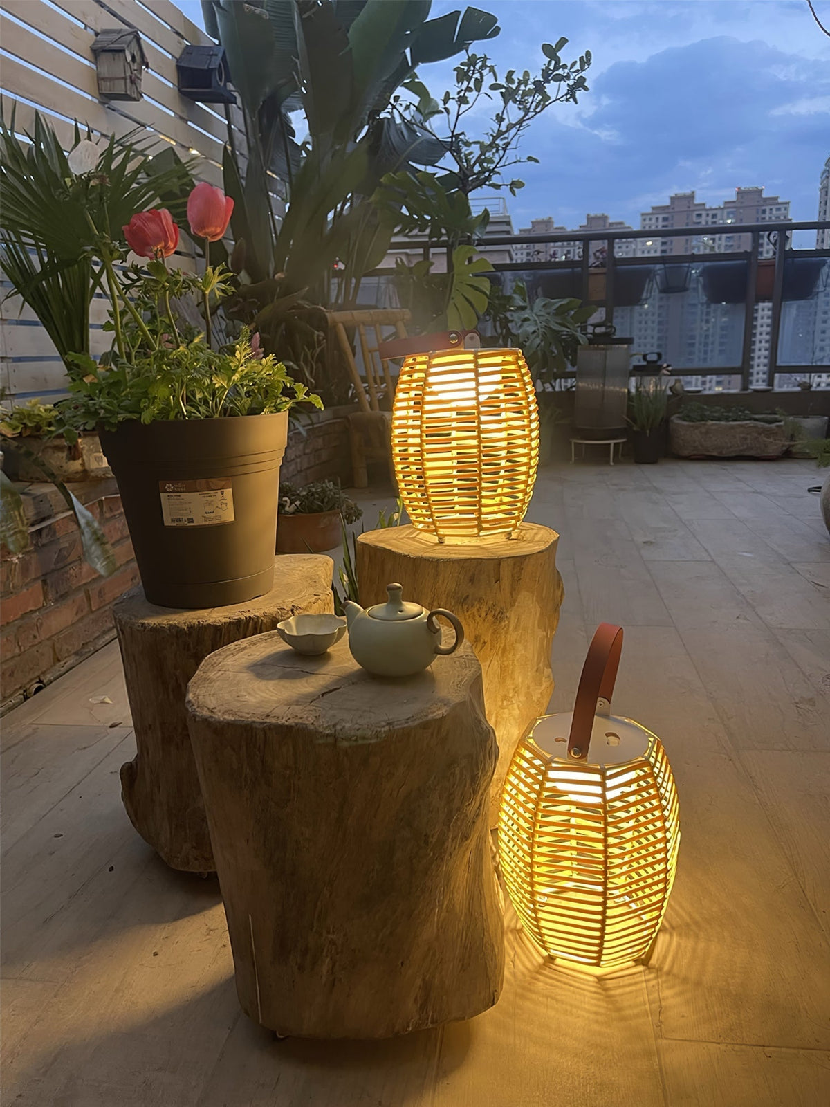 Olraeil Rotan vloerlamp
