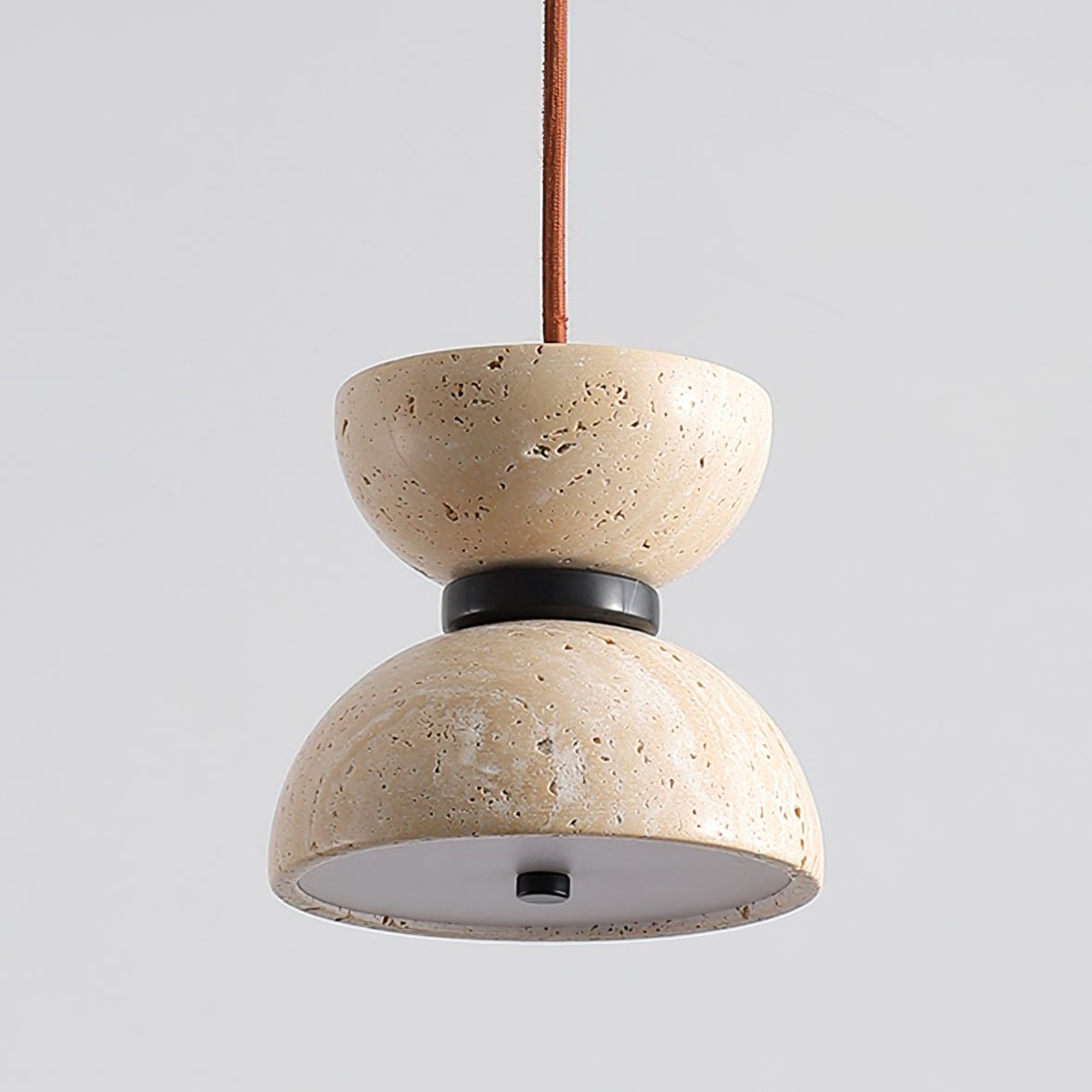 Tersus travertin Hourglass hanglamp Dubbele koepel