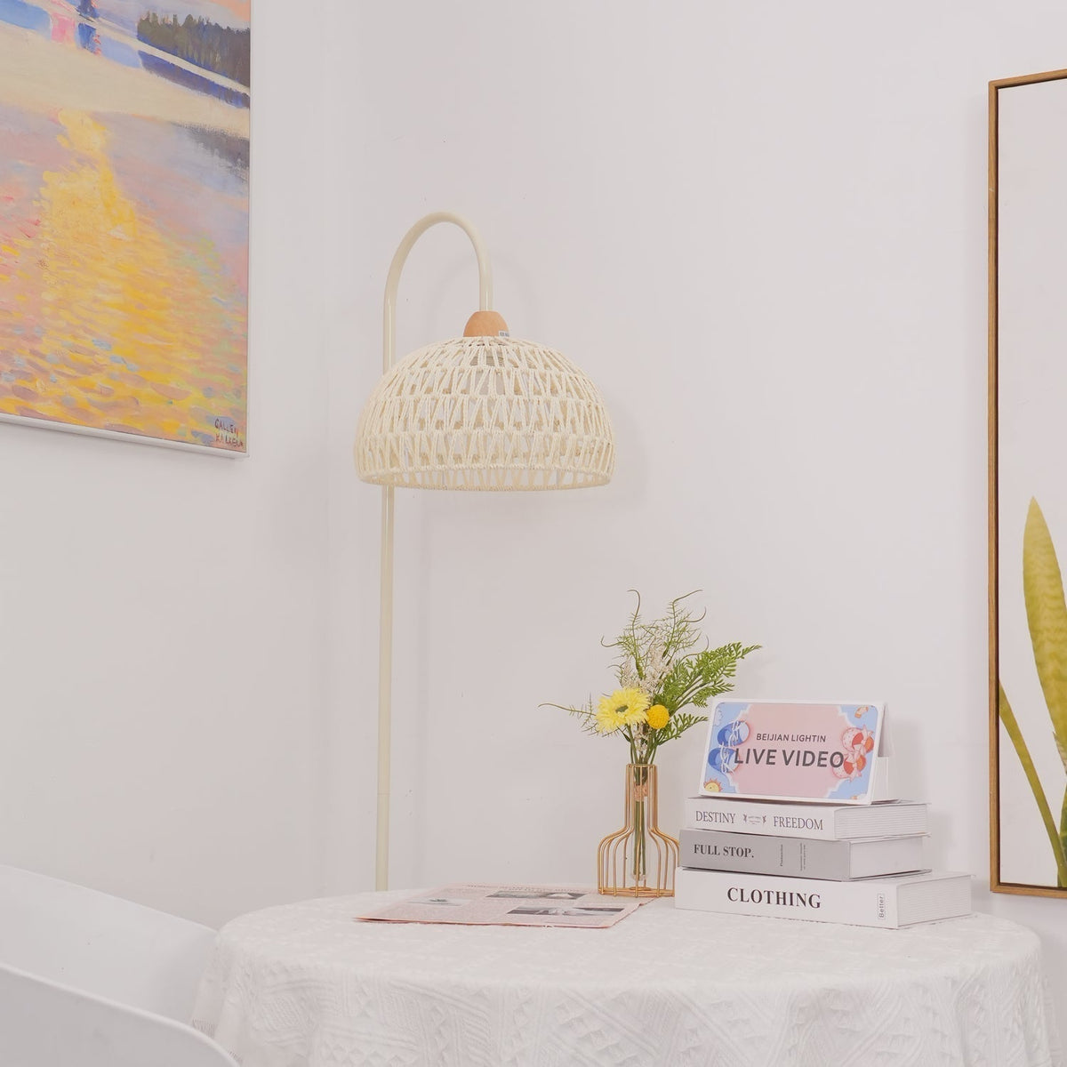 Tor vloerlamp minimalistisch beige