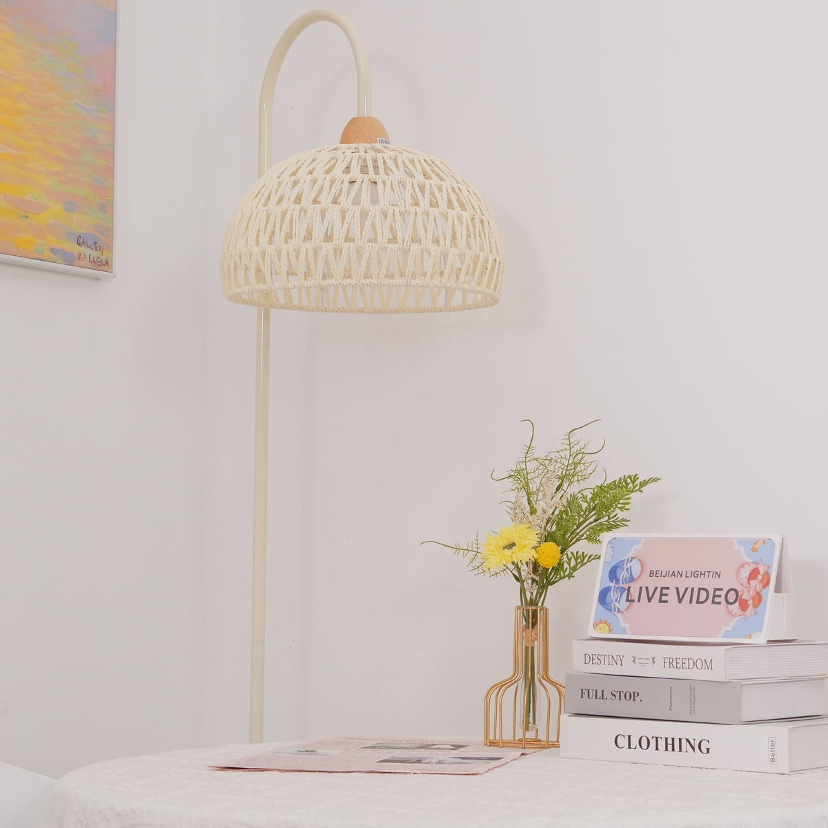 Tor vloerlamp minimalistisch beige