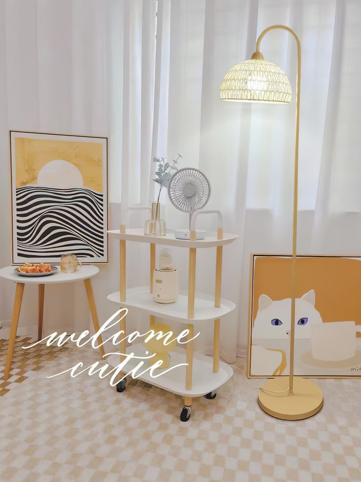 Tor vloerlamp minimalistisch beige
