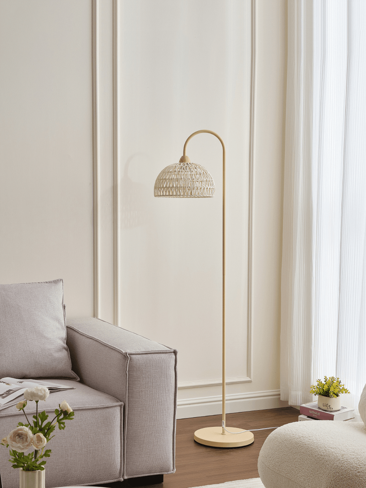 Tor vloerlamp minimalistisch beige
