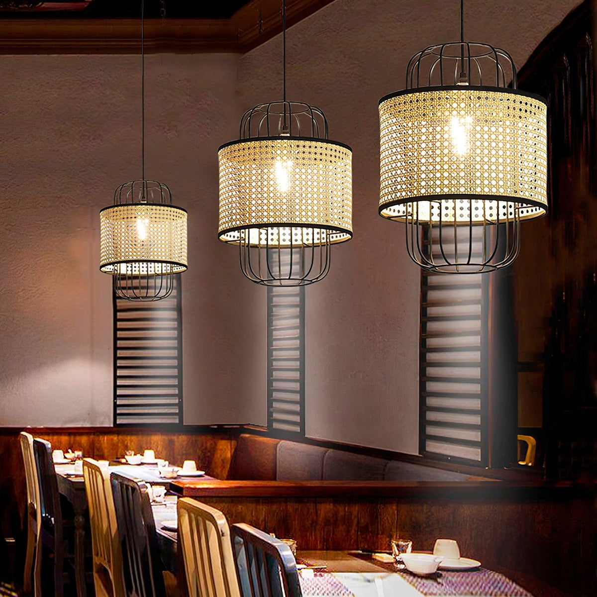 Lven Premium Art hanglamp van rotan