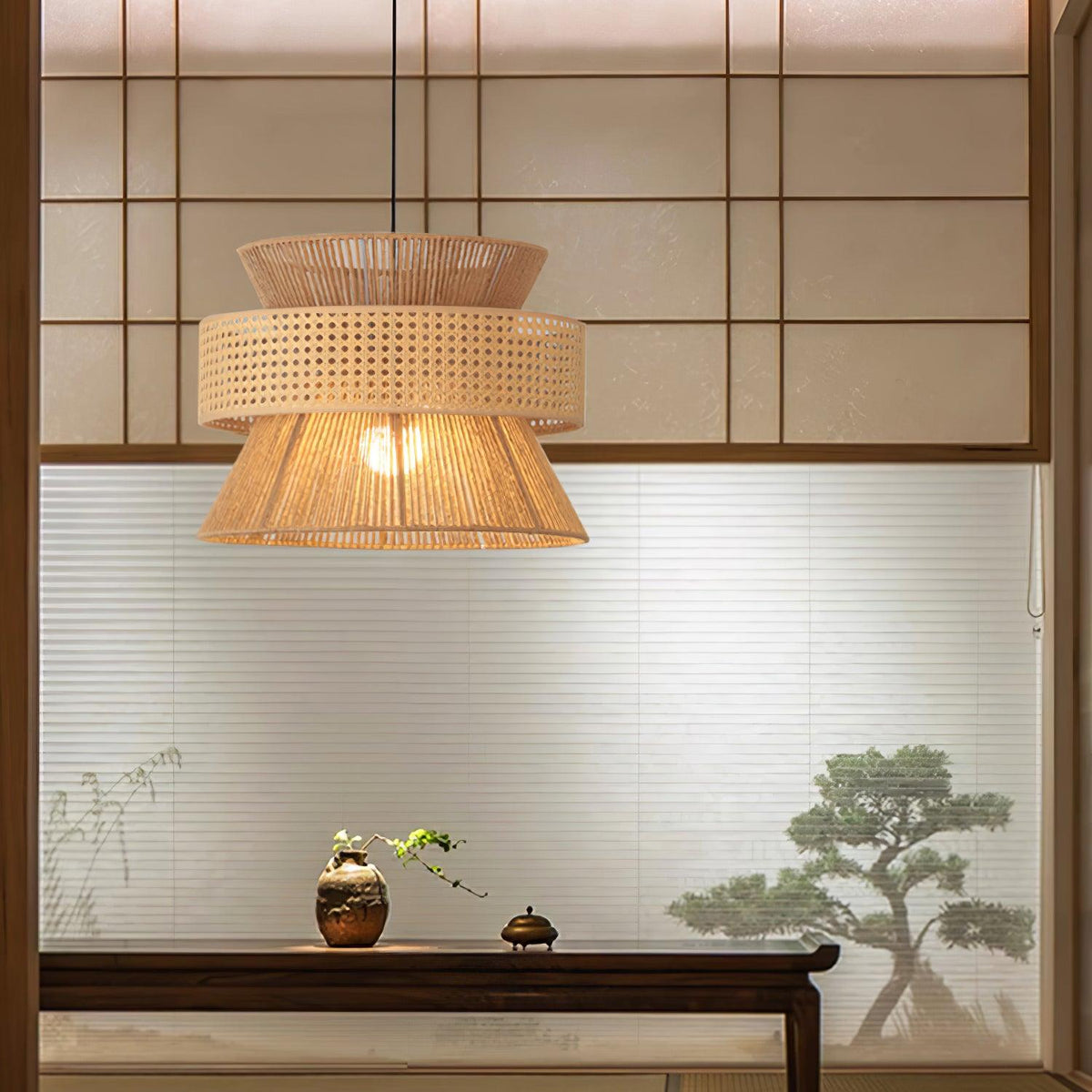 Aria bohemian hanglamp van bamboe