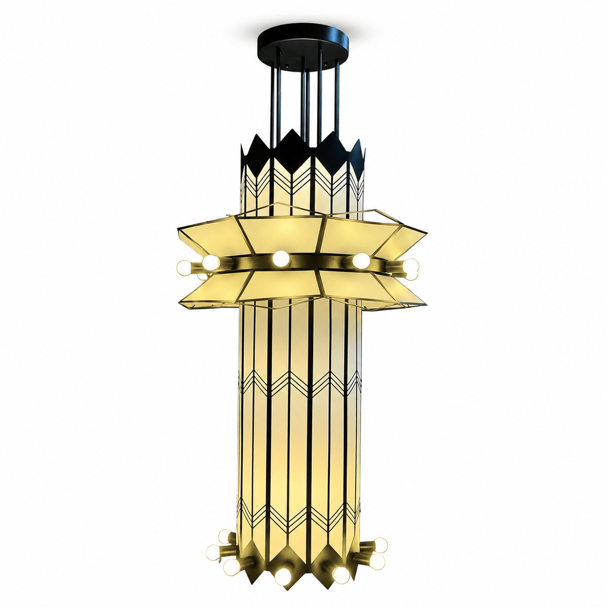 Elvior Art Deco kroonluchter