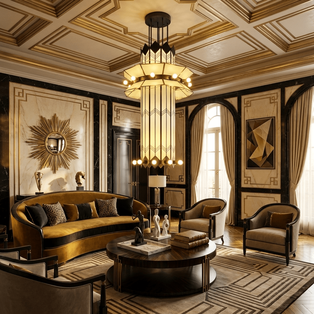 Elvior Art Deco kroonluchter