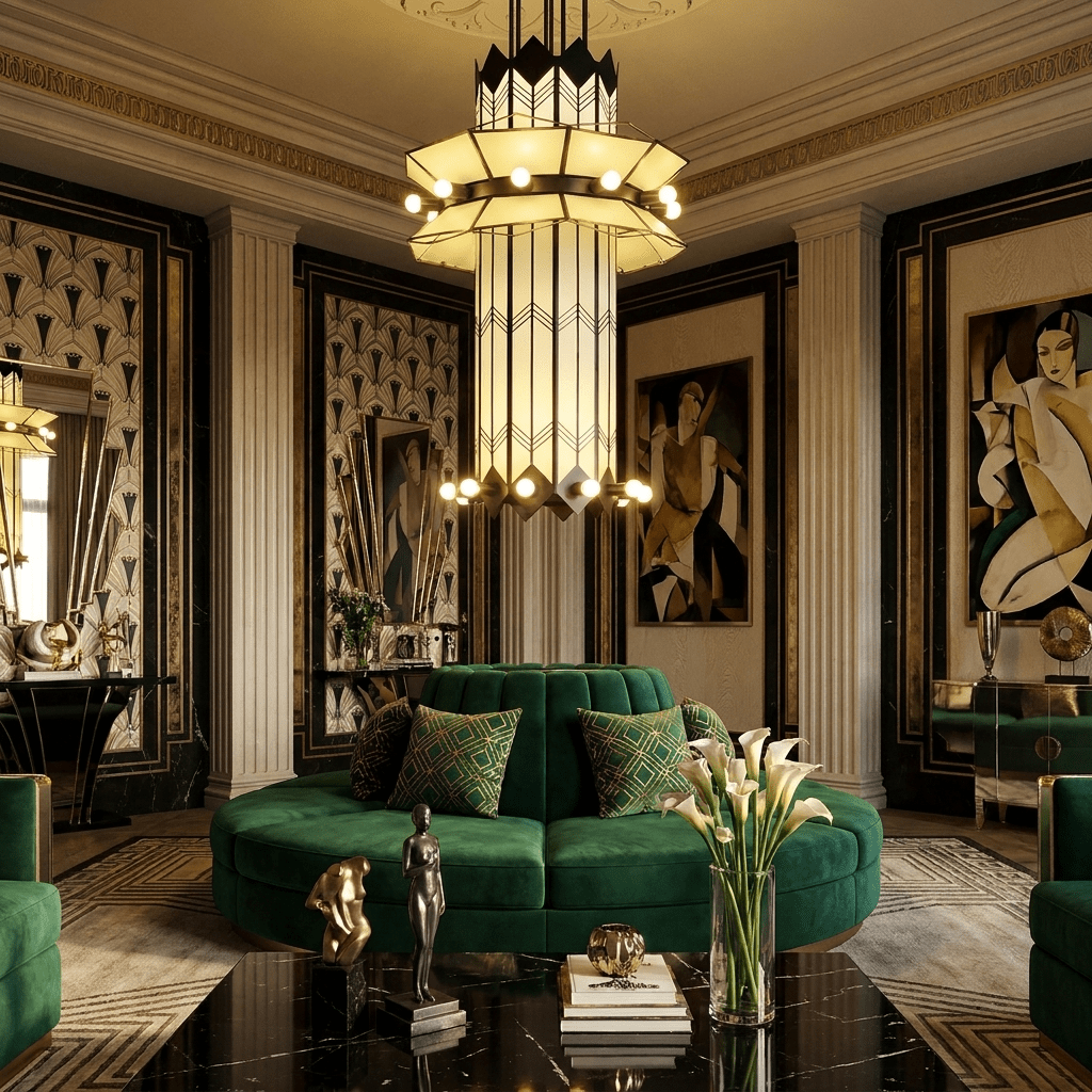 Elvior Art Deco kroonluchter