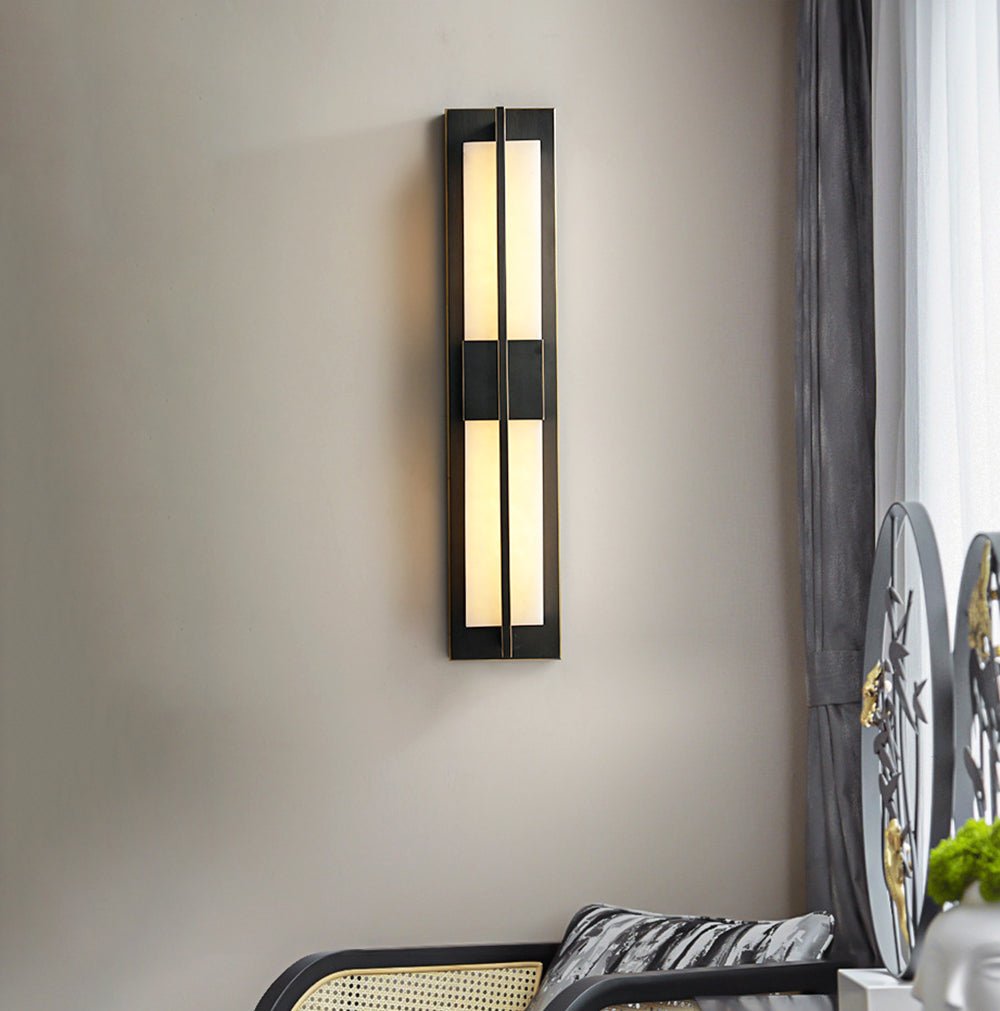 Laxor albast messing wandlamp