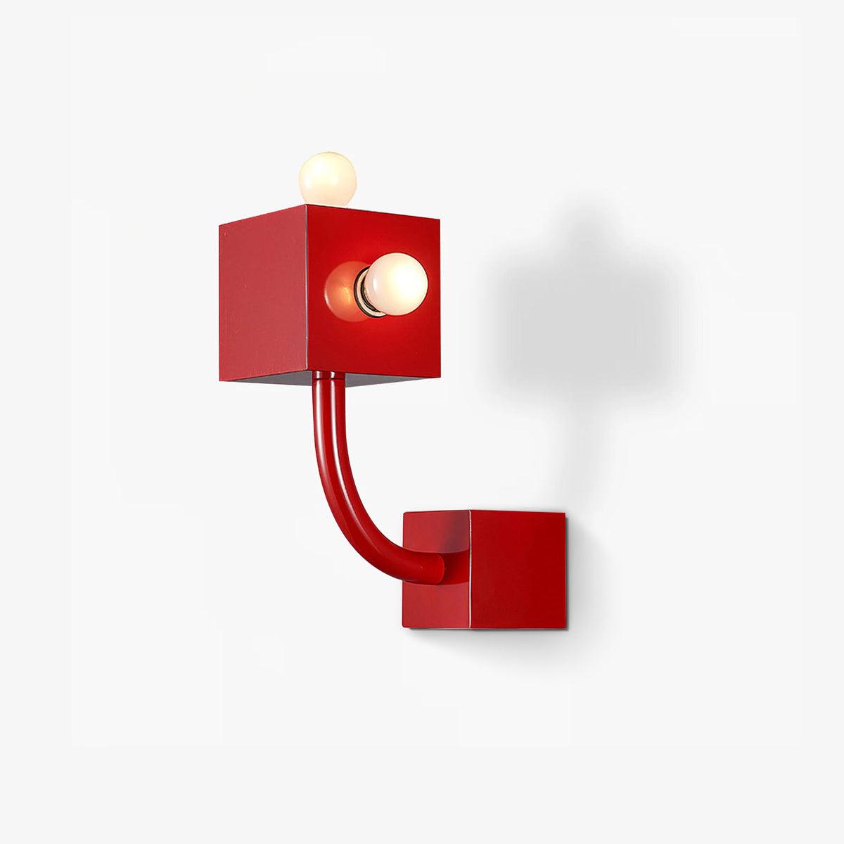 Brenna Individual Creativity Rode Kubus wandlamp