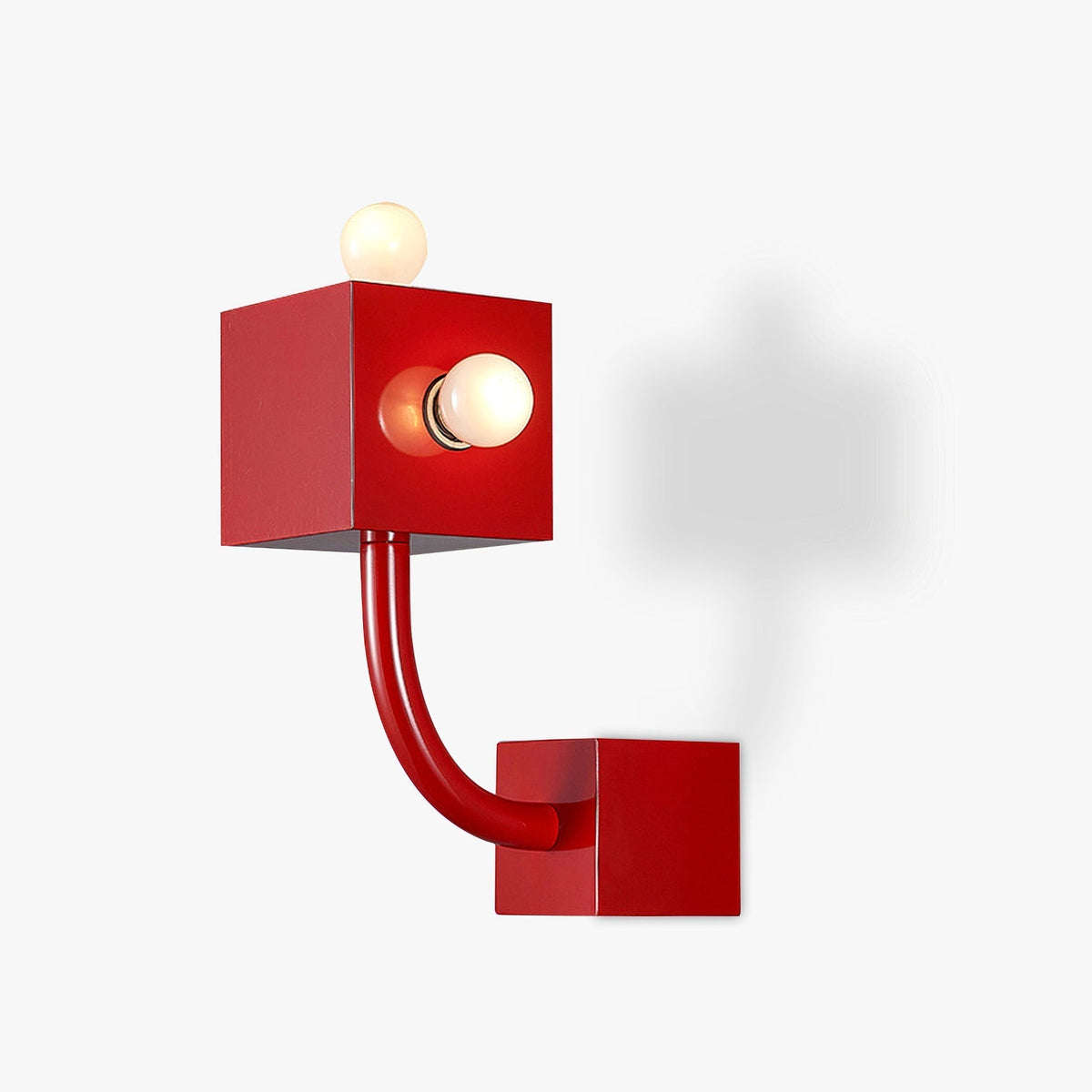 Brenna Individual Creativity Rode Kubus wandlamp