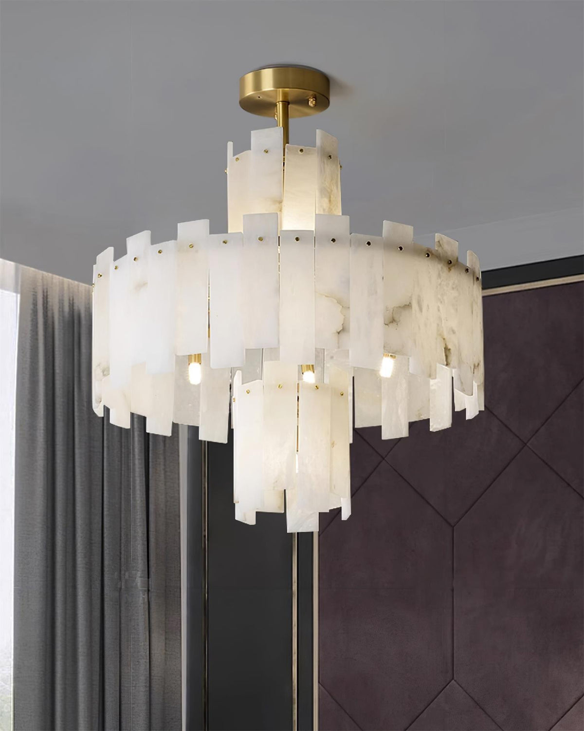 Soraya Art Deco albasten kroonluchter