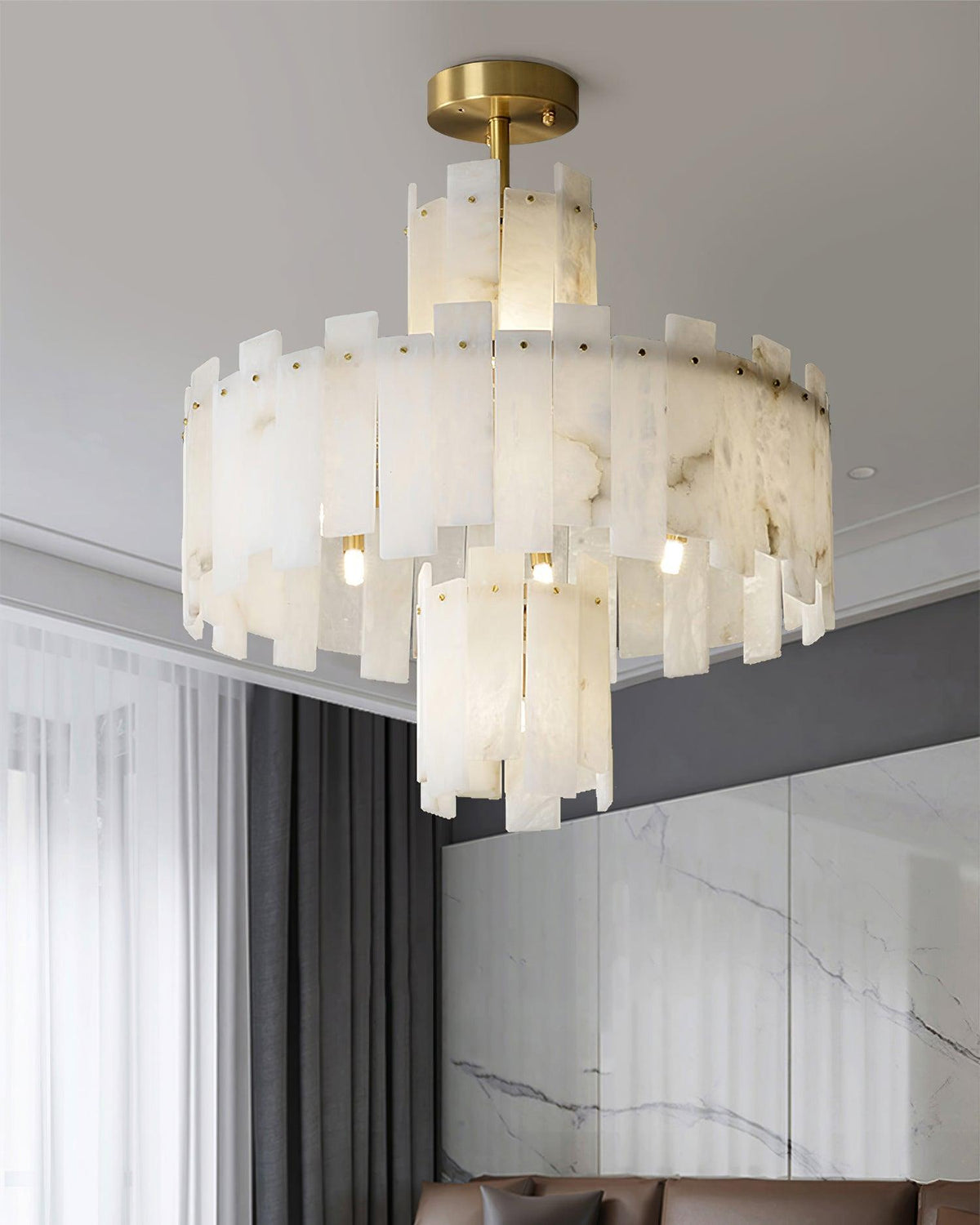 Soraya Art Deco albasten kroonluchter
