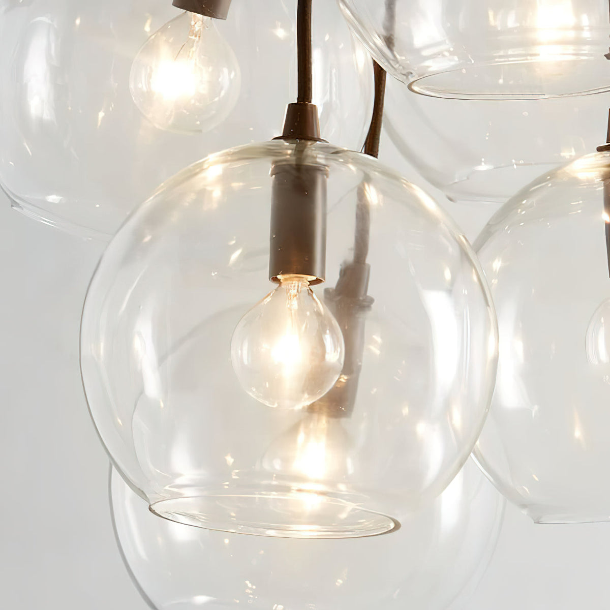 Celinette glazen hanglamp bruin