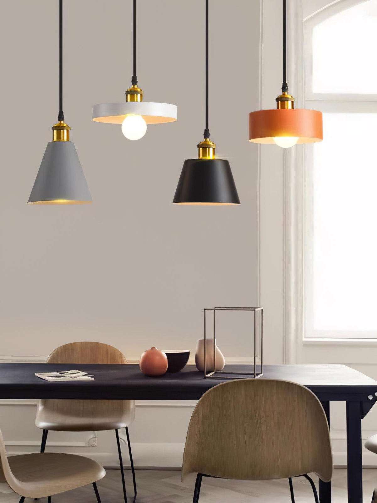 Trio Industriële hanglamp van hars