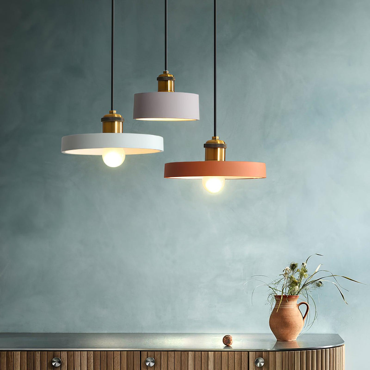 Trio Industriële hanglamp van hars