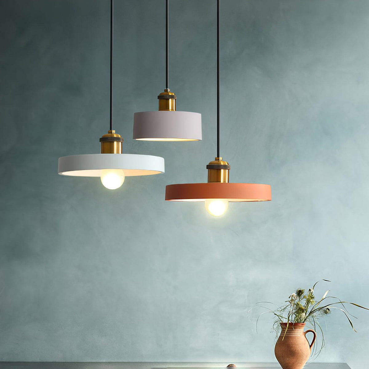 Trio Industriële hanglamp van hars
