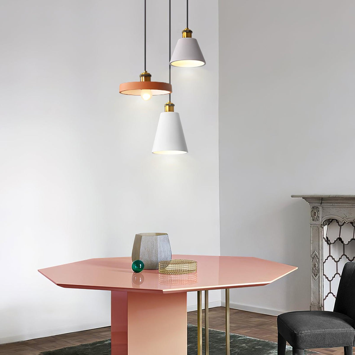 Trio Industriële hanglamp van hars