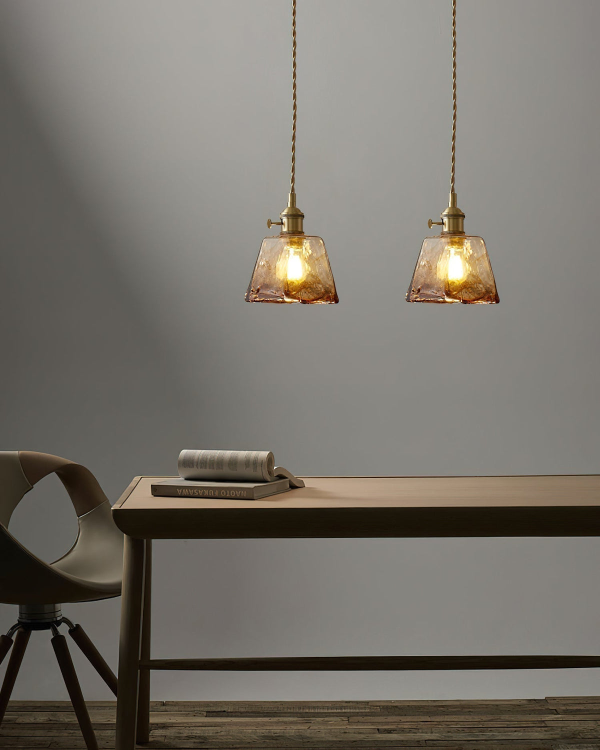 Velon Vintage Amber glas hanglamp