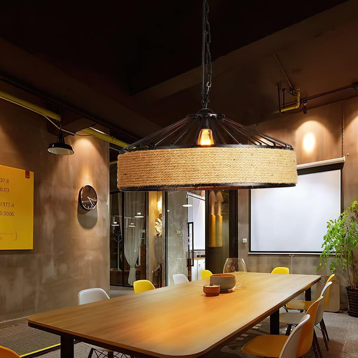 Yavmis Retro Hemp Rope Uitstekende hanglamp