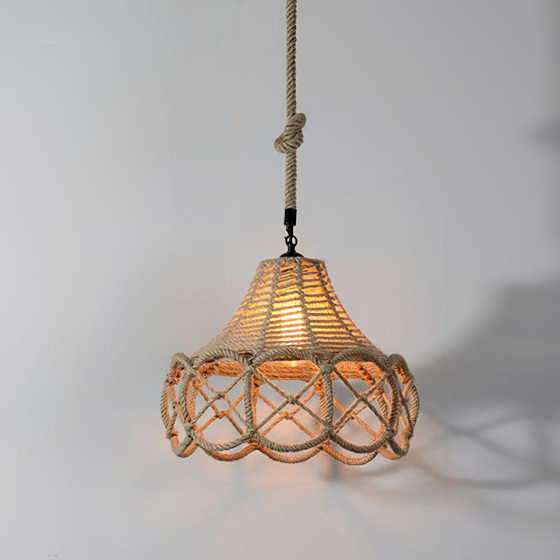 Yavmis Retro Hemp Rope Uitstekende hanglamp