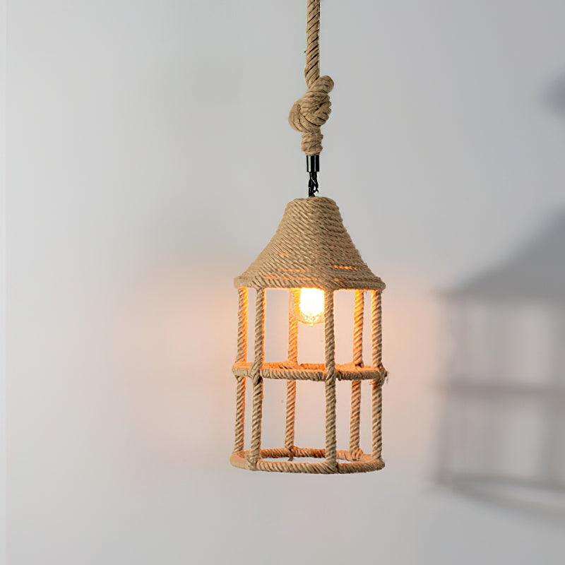 Yavmis Retro Hemp Rope Uitstekende hanglamp