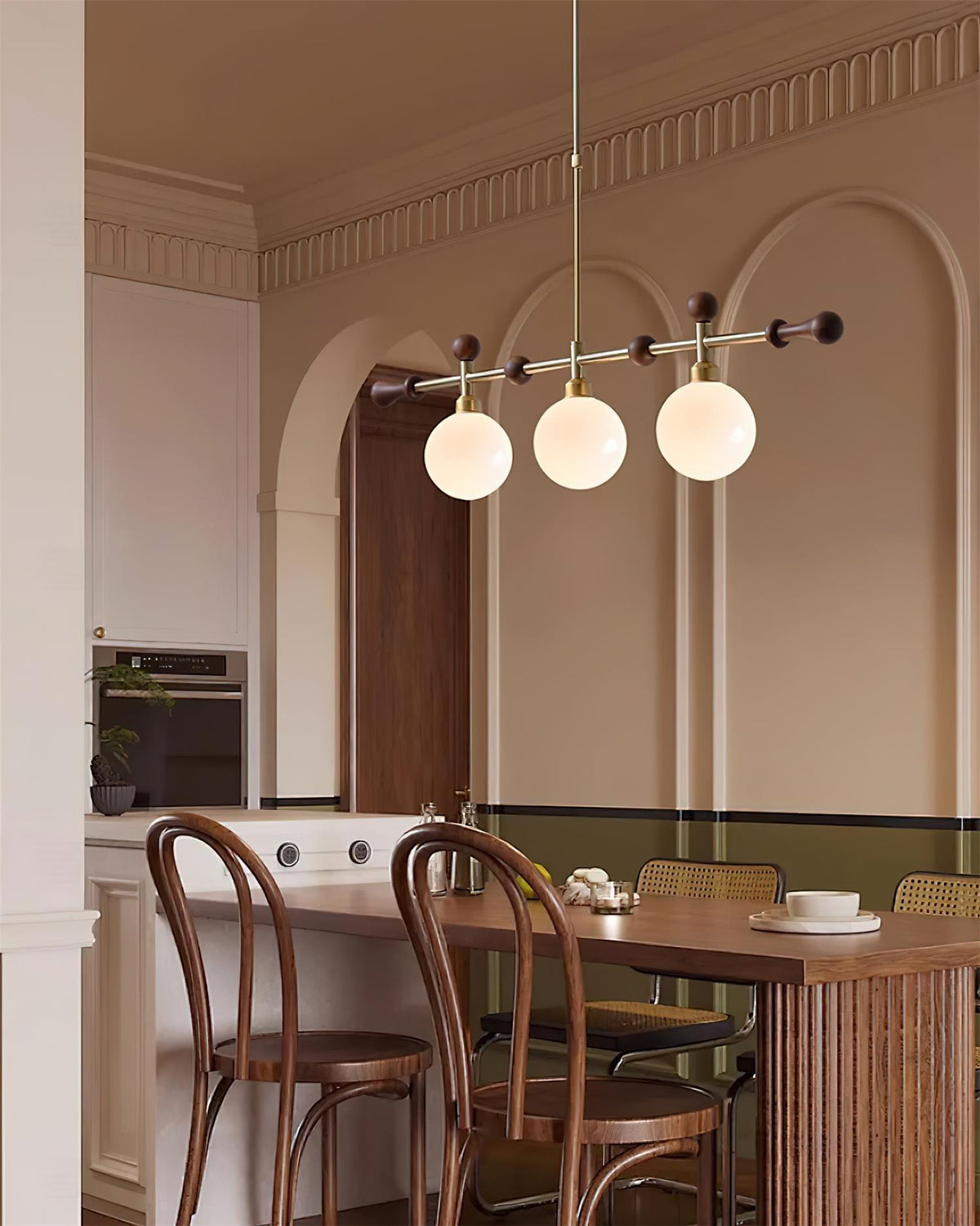 Kroonluchter Lineaire bollen LED/Gloeilamp voor Eetkamer Keuken Island