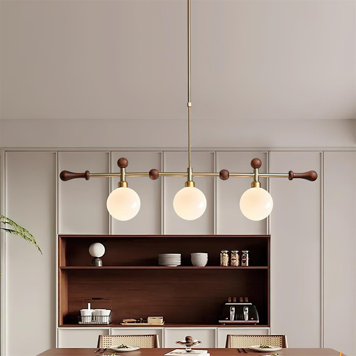 Kroonluchter Lineaire bollen LED/Gloeilamp voor Eetkamer Keuken Island
