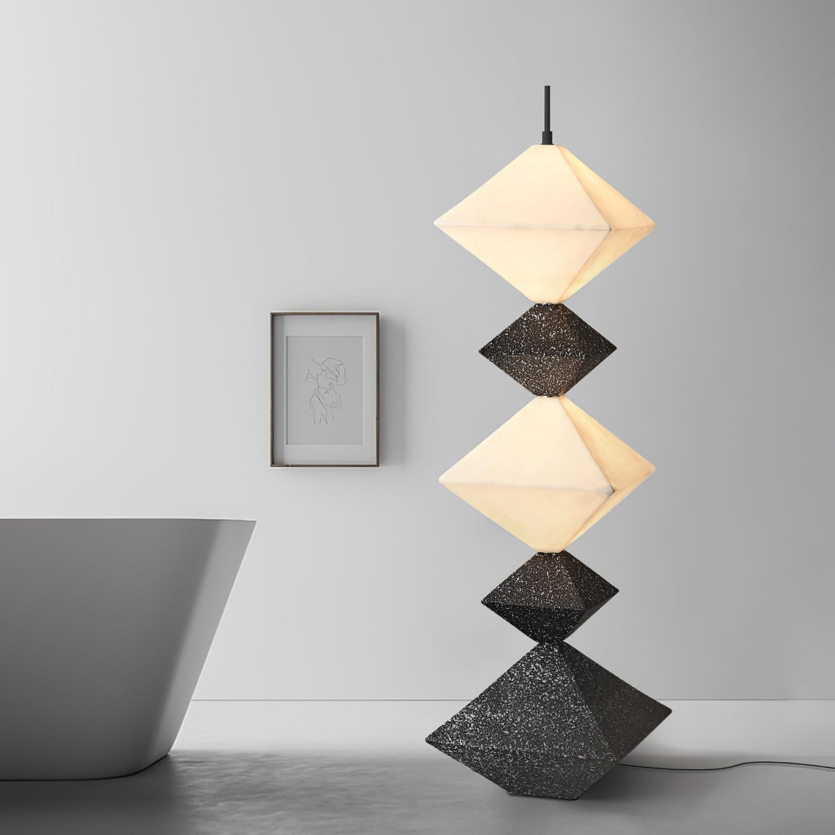GeoGlow Rhombus Cube vloerlamp
