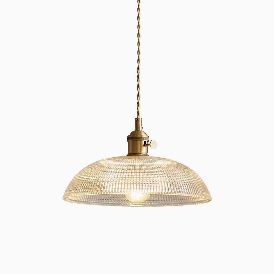 Crinel hanglamp van messing en glas
