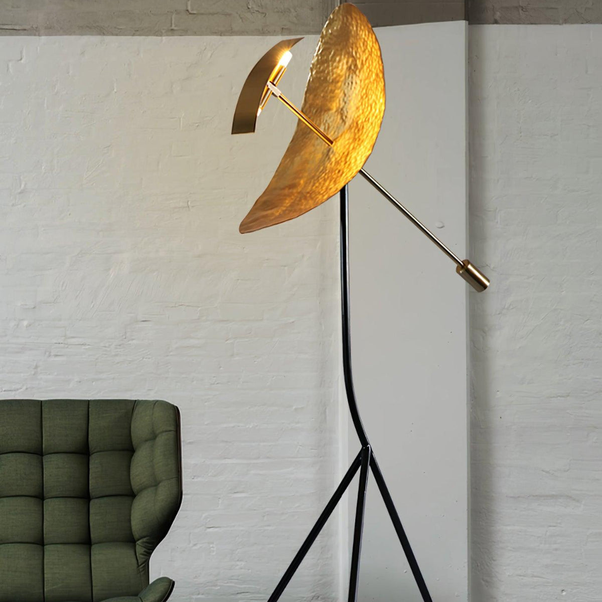 Salgado Design LED Vloerlamp Metall Goud/Zwart Slaap/Woon/Eetkamer