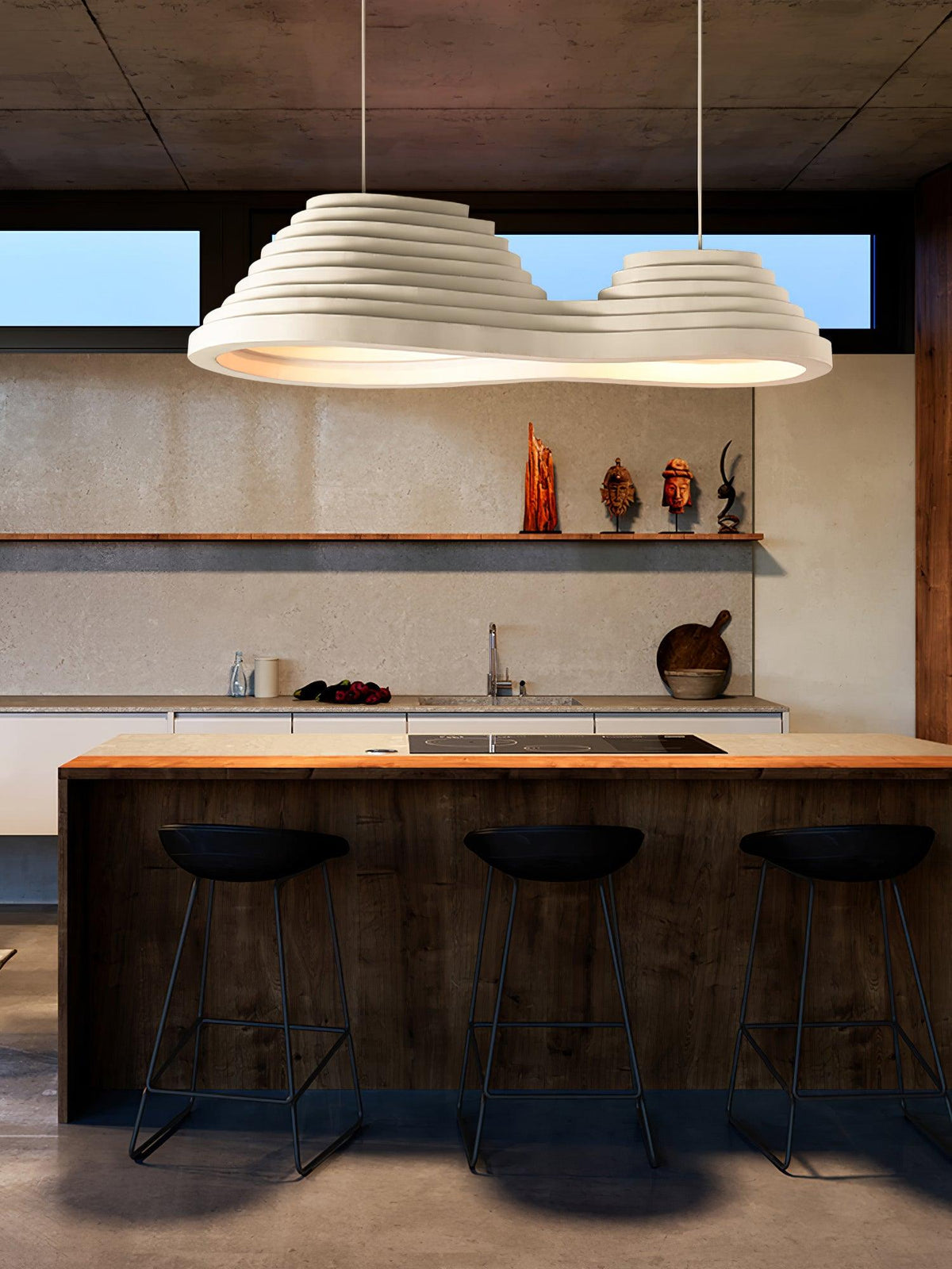 Niruise minimalistische hanglamp van hars