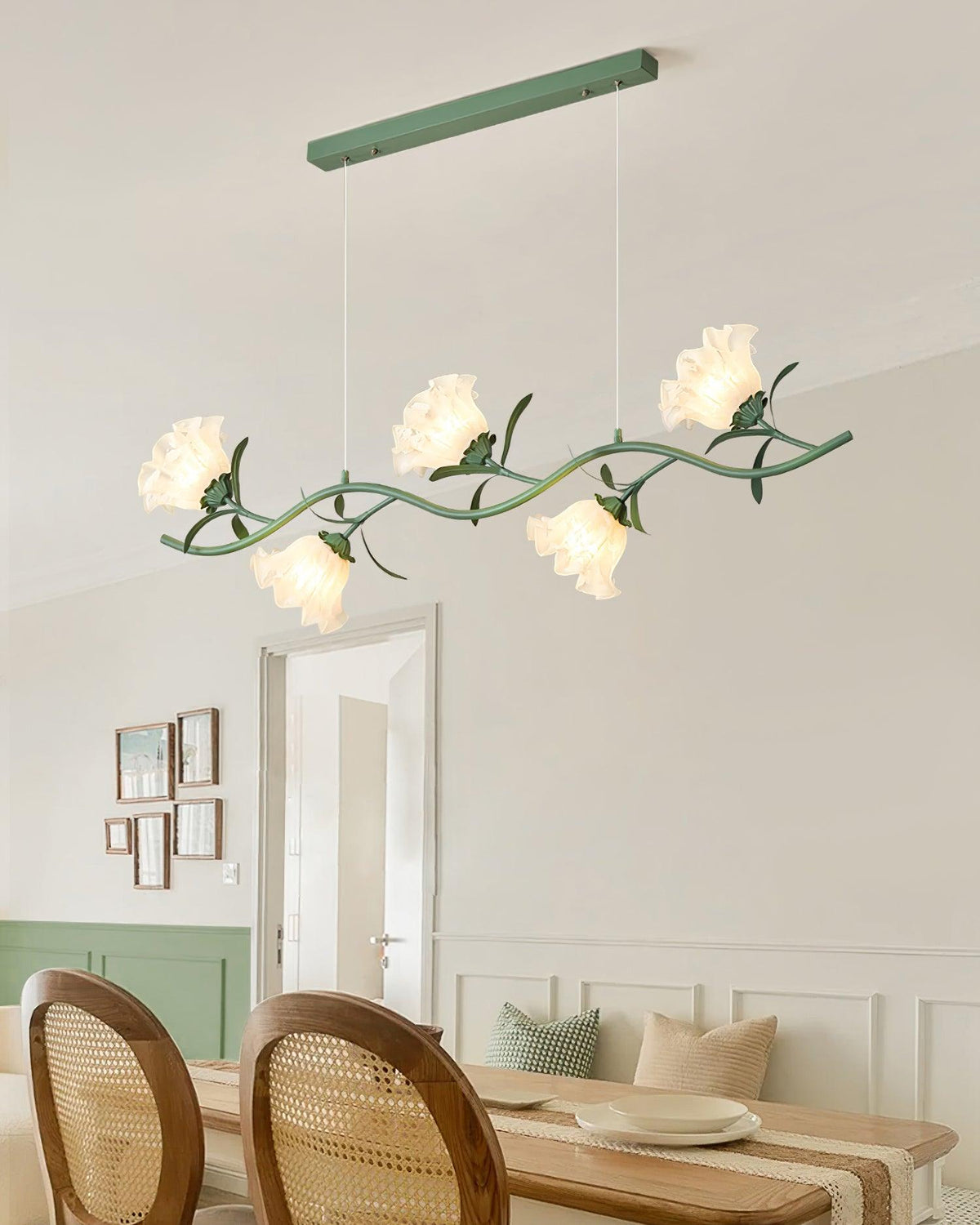 Liorareon Kroonluchter Bloemmotief glas