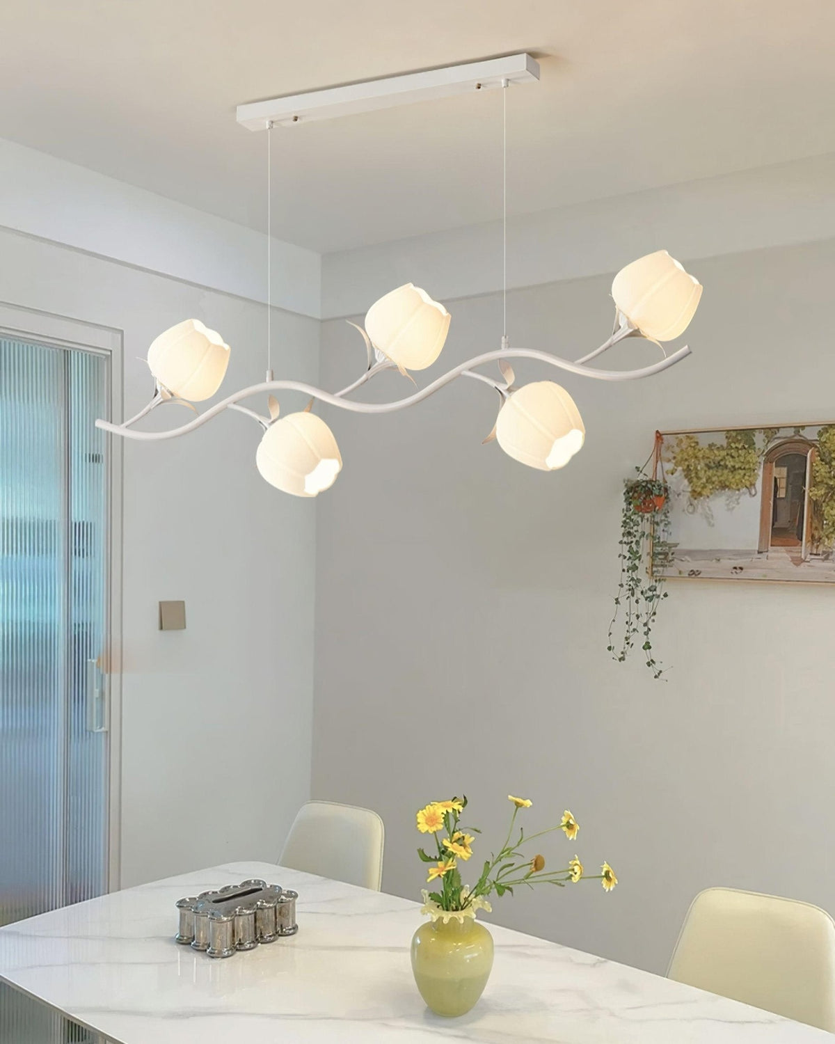 Liorareon Kroonluchter Bloemmotief glas