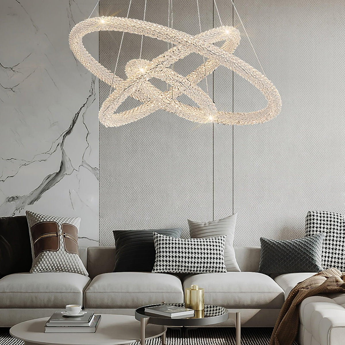 Seleira Ring kristal kroonluchter LED