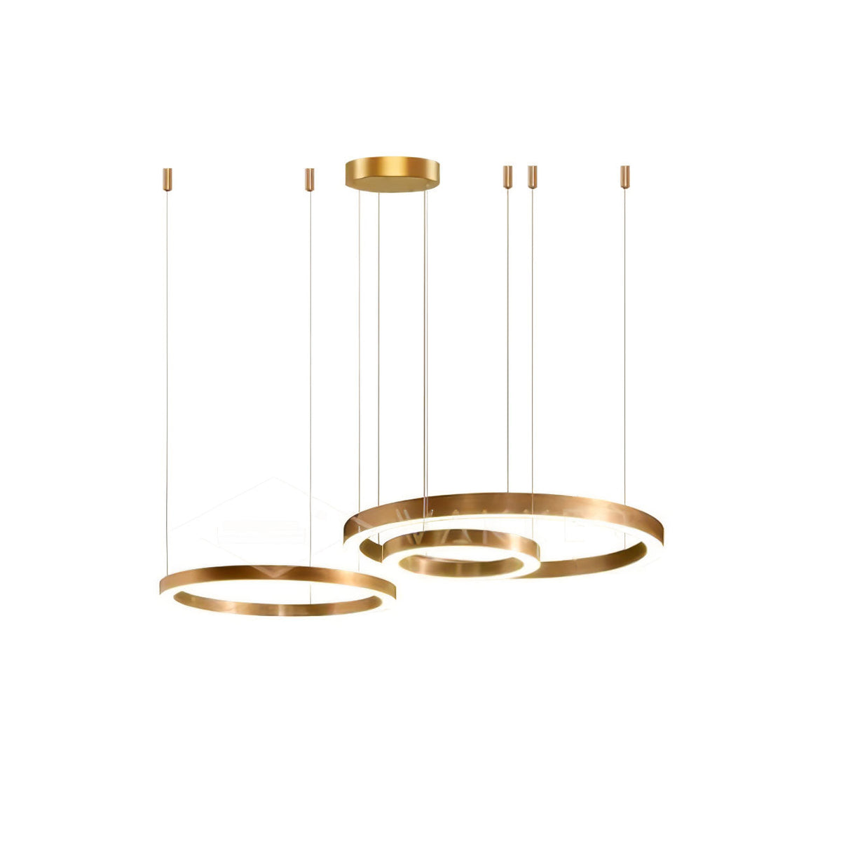 Dexlin hanglamp LED-ring goudkleurige afwerking moderne 3-ring