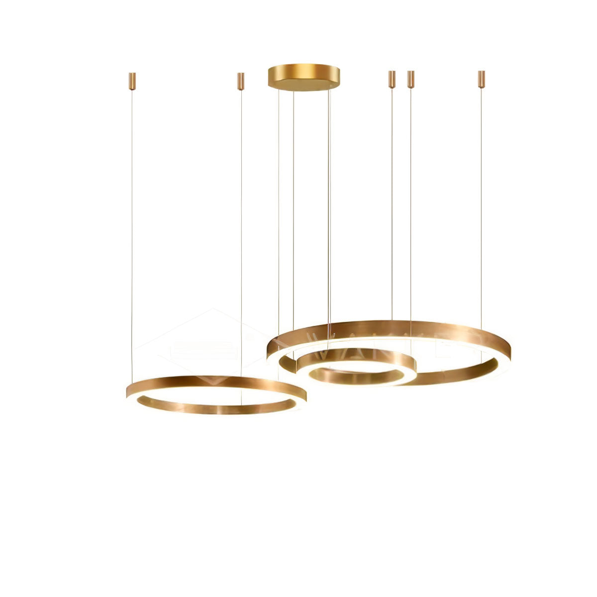 Dexlin hanglamp LED-ring goudkleurige afwerking moderne 3-ring