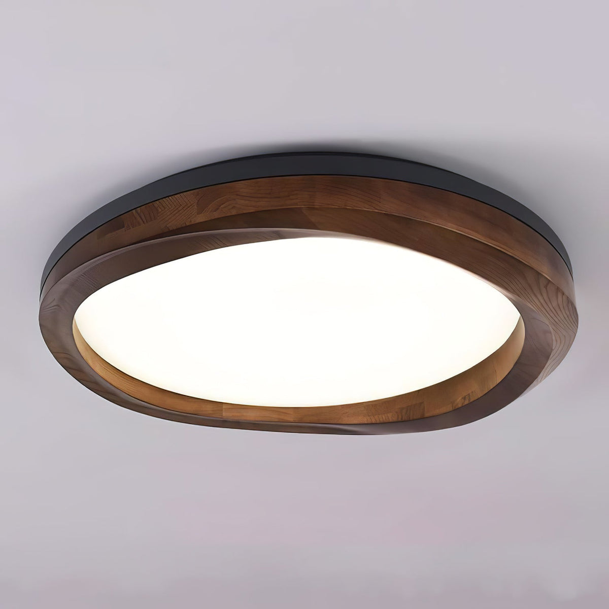 Aurdoreth Moderne plafondlamp met minimalistisch rimpelend houten ontwerp