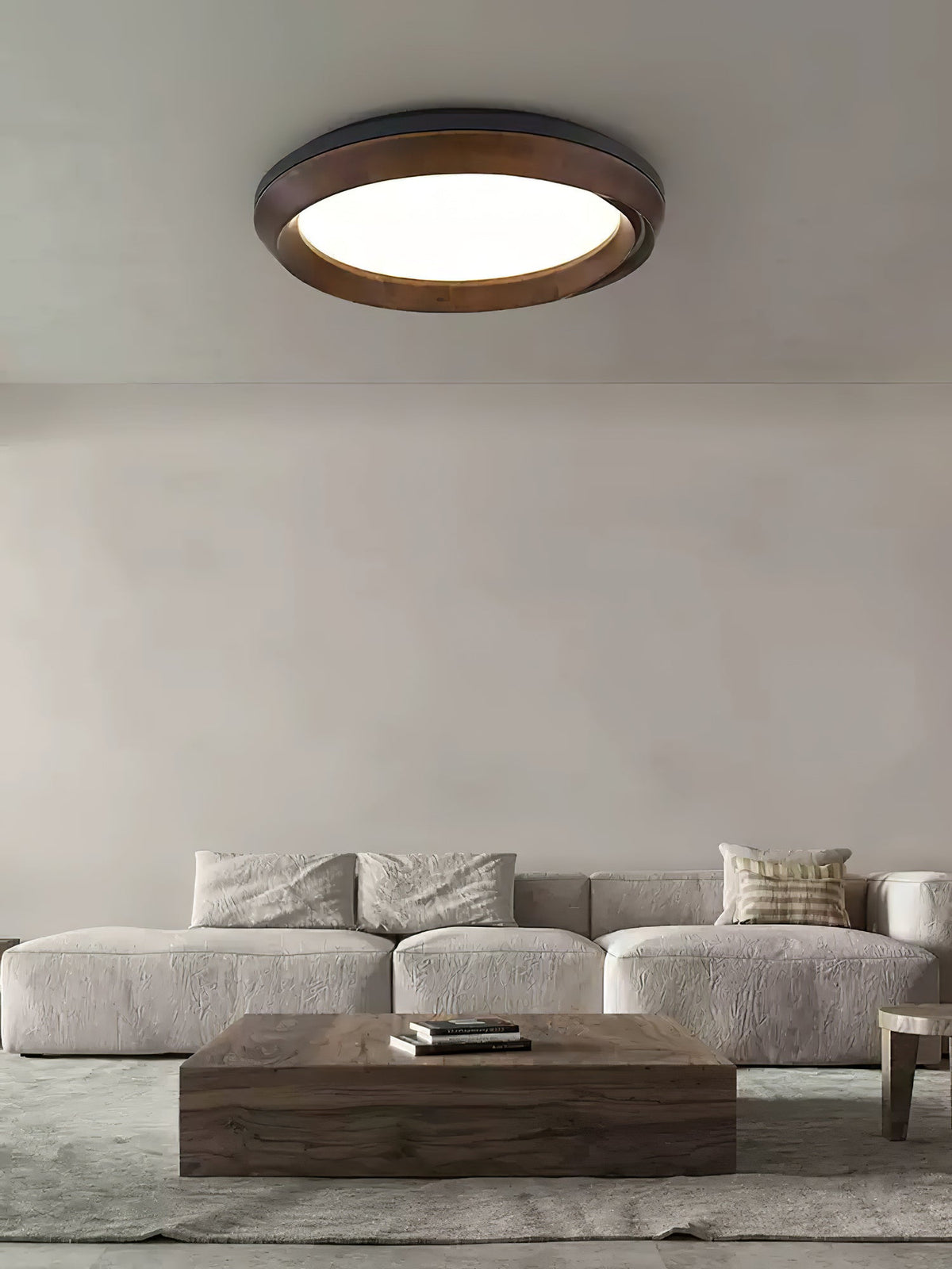 Aurdoreth Moderne plafondlamp met minimalistisch rimpelend houten ontwerp