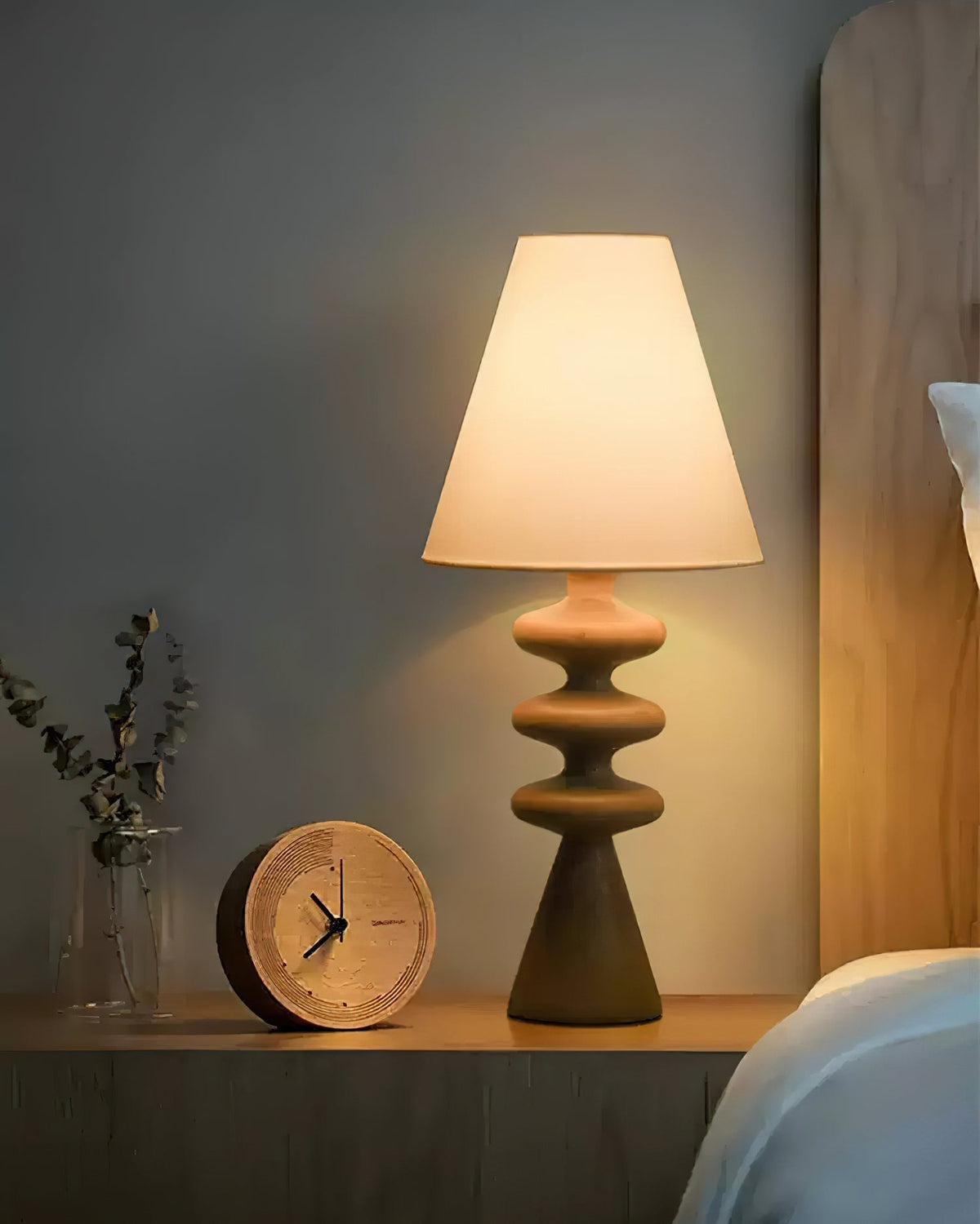 Zelms moderne tafellamp van hout