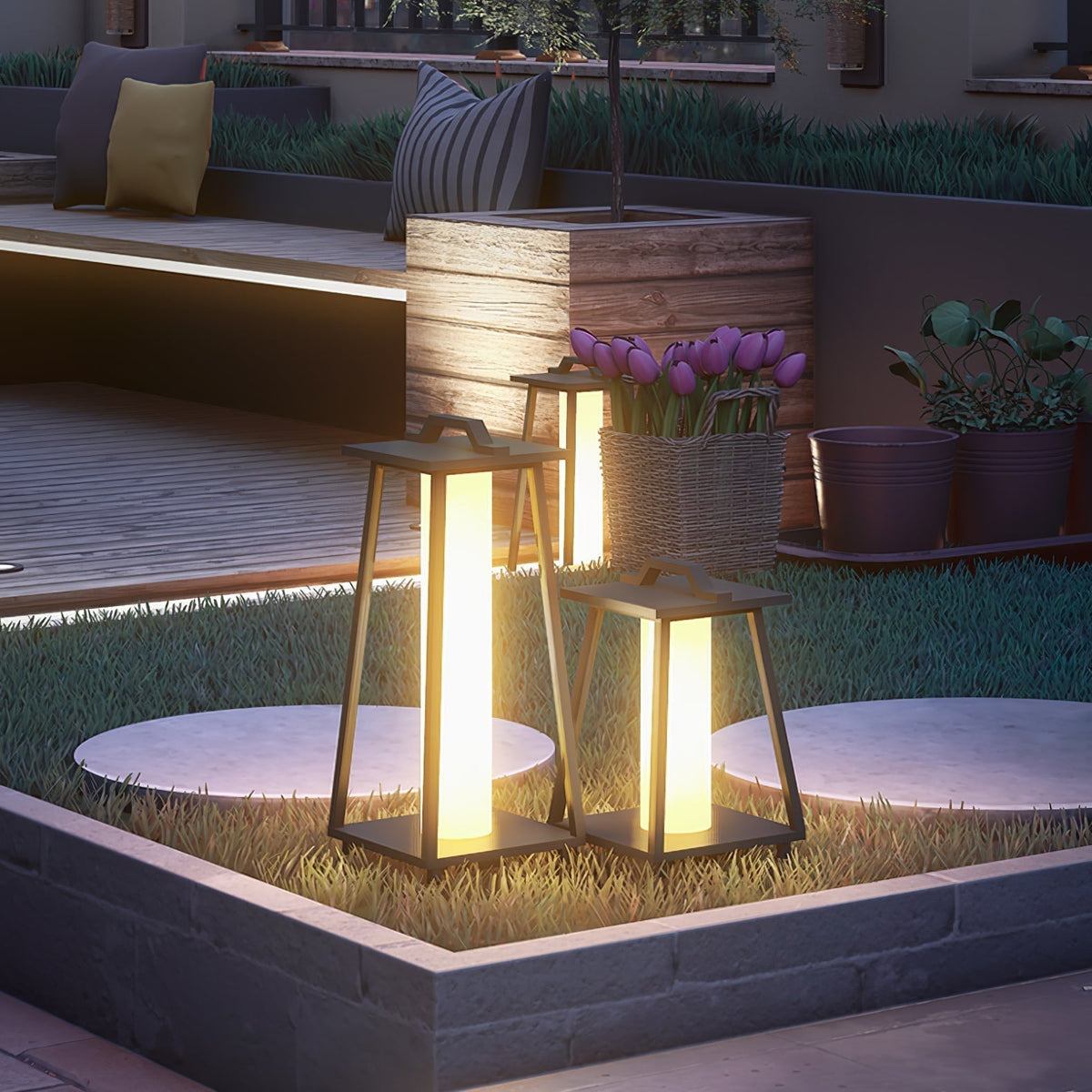 Syphae trapezoidvormige draagbare buitenlamp