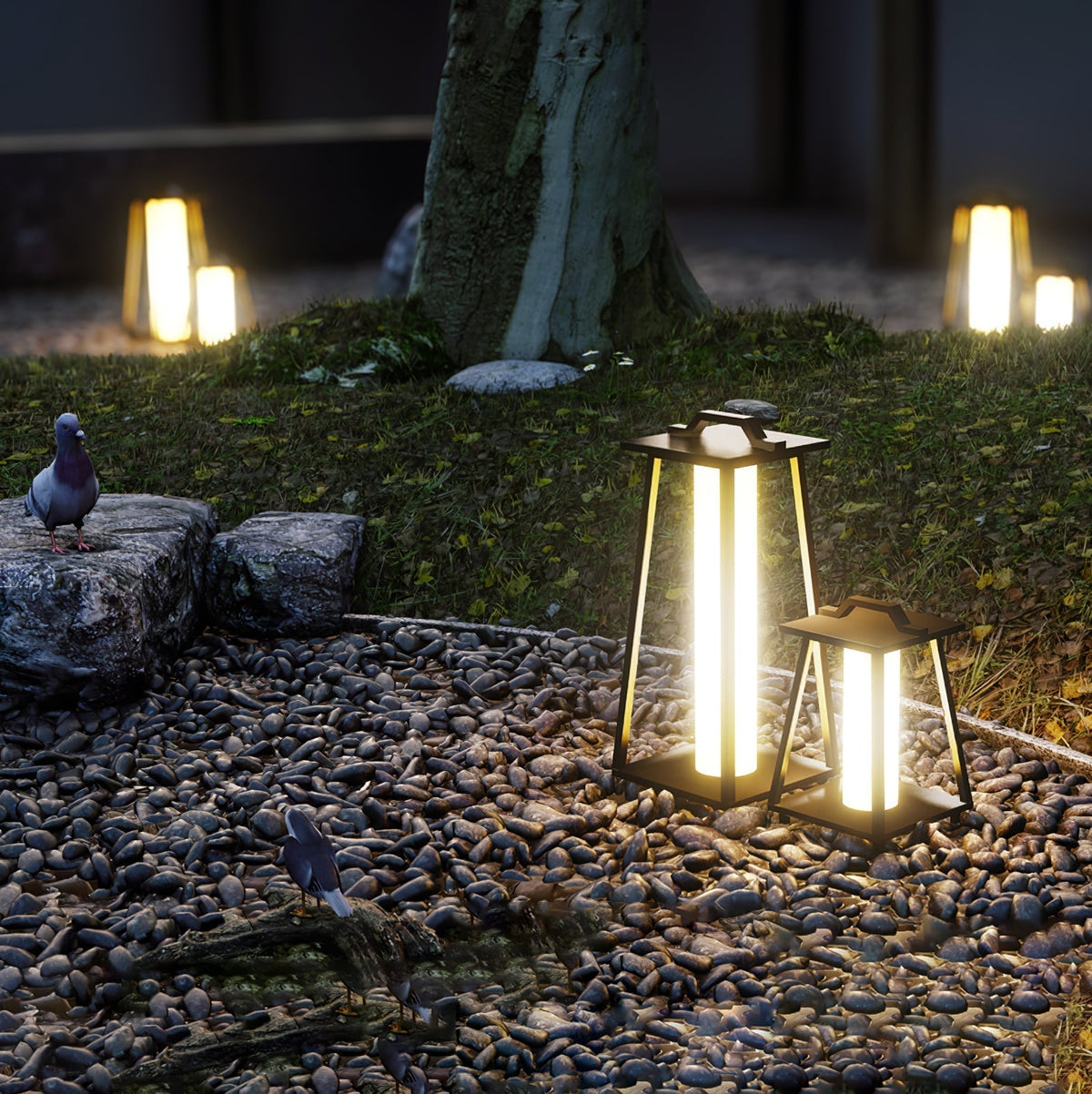Syphae trapezoidvormige draagbare buitenlamp